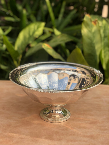 Antique Silver Flower Bowl For Pooja Purpose - Silver Palace