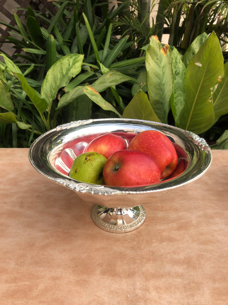 Silver plated outlet fruit bowl