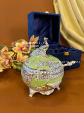 Enamel Peacock Mahal Sugar Pot