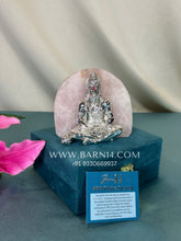 Pure Silver Hanuman Ji on Rose Quartz