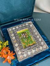 Pure Silver Diamond Design Mother of Pearl Photoframe