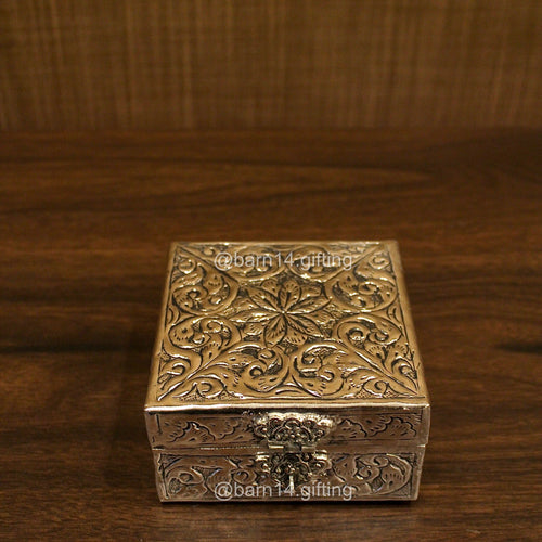German Silver Square Money Box
