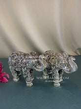 Pure Silver Radha Krishna Elephant Pair