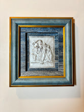 Pure Silver Shiv Pariwar Gold Border Frame Idol