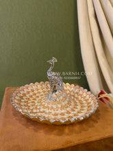 Enamel Peacock Feather Platter