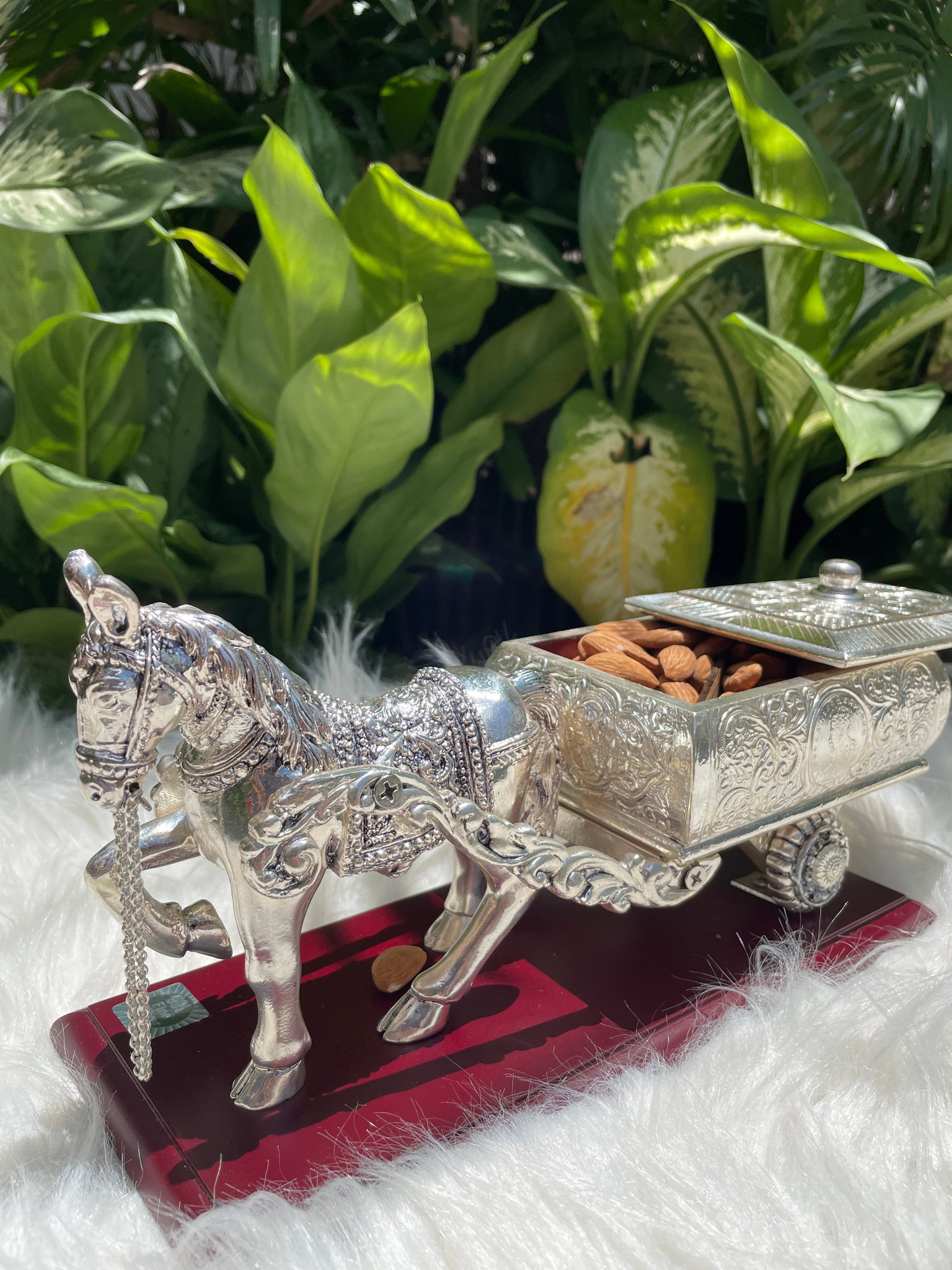 Pure Silver Horse Chariot