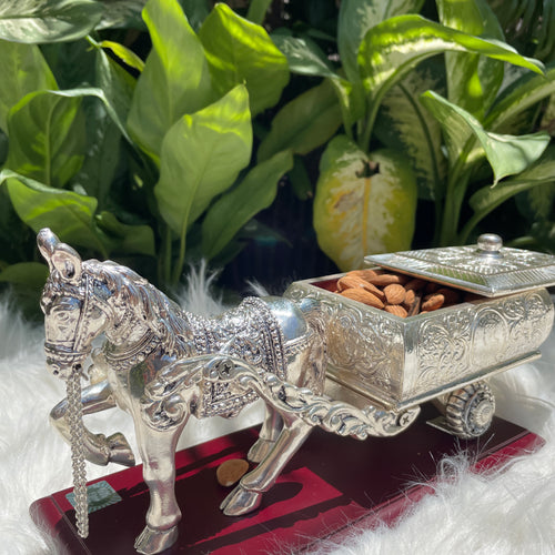 Pure Silver Horse Chariot