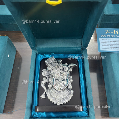 Pure Silver Shreenath Ji on Stand