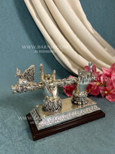 Pure Silver Radha Krishna Basuri Stand