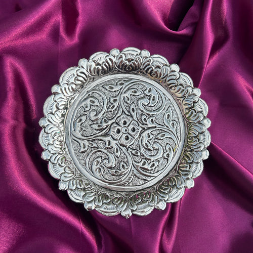 German Silver Pooja Plate