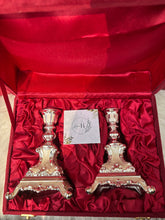 Enamel Candle Stand Pair