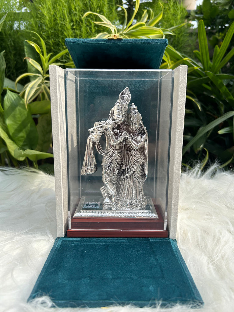 Pure Silver Radha Krishna Idol