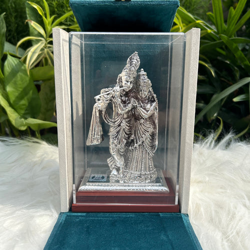 Pure Silver Radha Krishna Idol