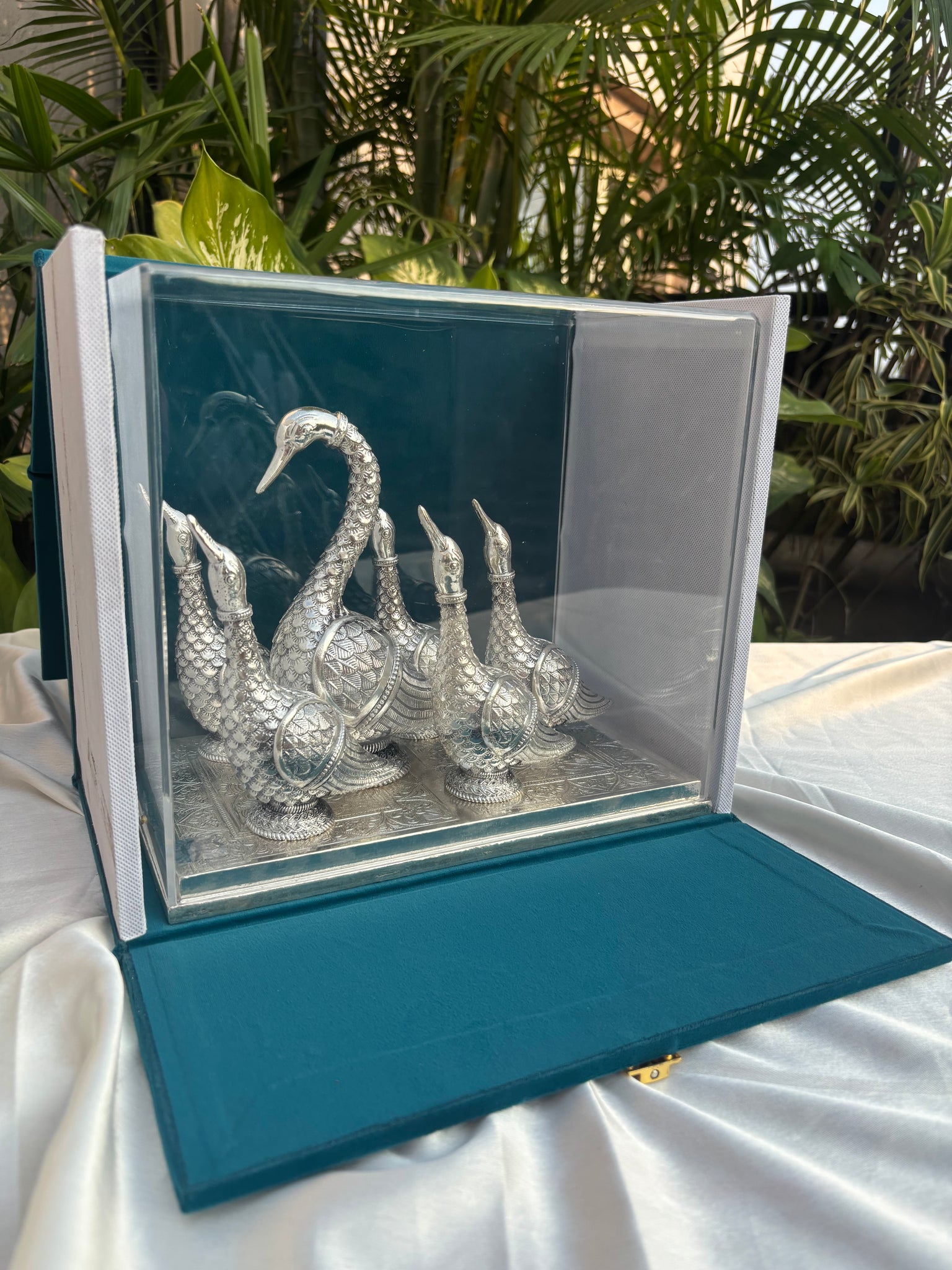 Pure Silver Swan Family