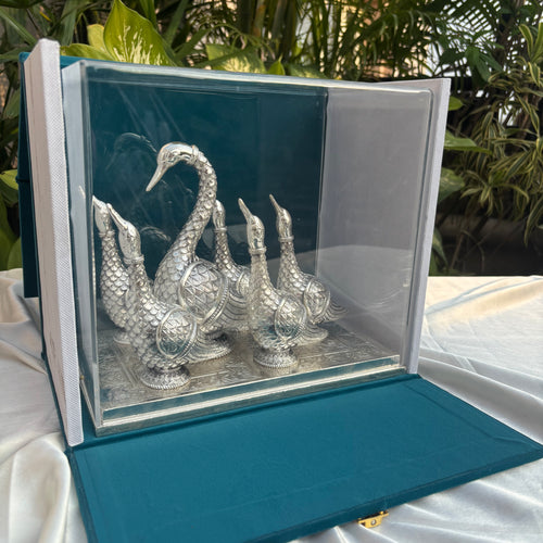 Pure Silver Swan Family