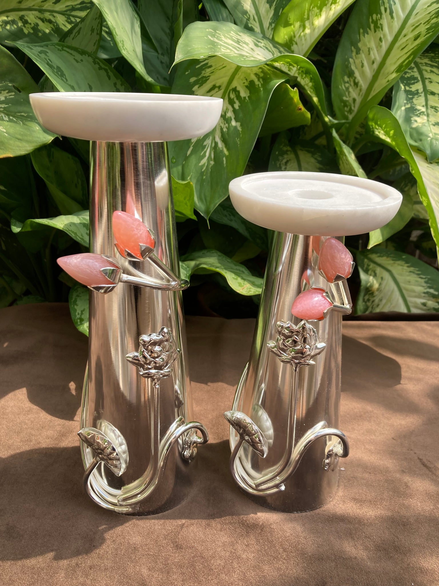 Silver Plated Tulip Candle Stand