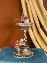 Bead Work Gaj Mayur Diya Stand