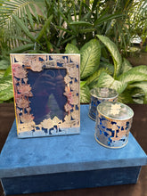 Silver Plated Floral Photoframe & Two Jars Set