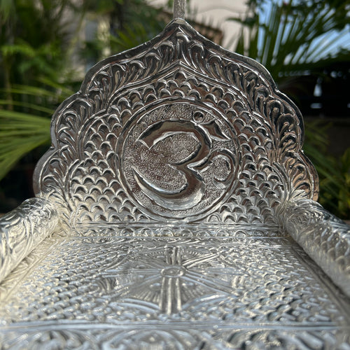 Silver Plated Singhasan- Rectangle