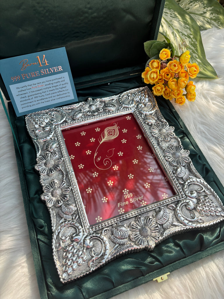 Pure Silver Heart Design Photoframe