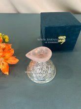 Pure Silver Rose Quartz Diya