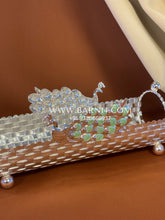 Enamel Peacock Weave Tray