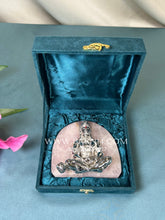Pure Silver Hanuman Ji on Rose Quartz