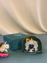 Pure Silver Ladoo Gopal on Jade Green Stone