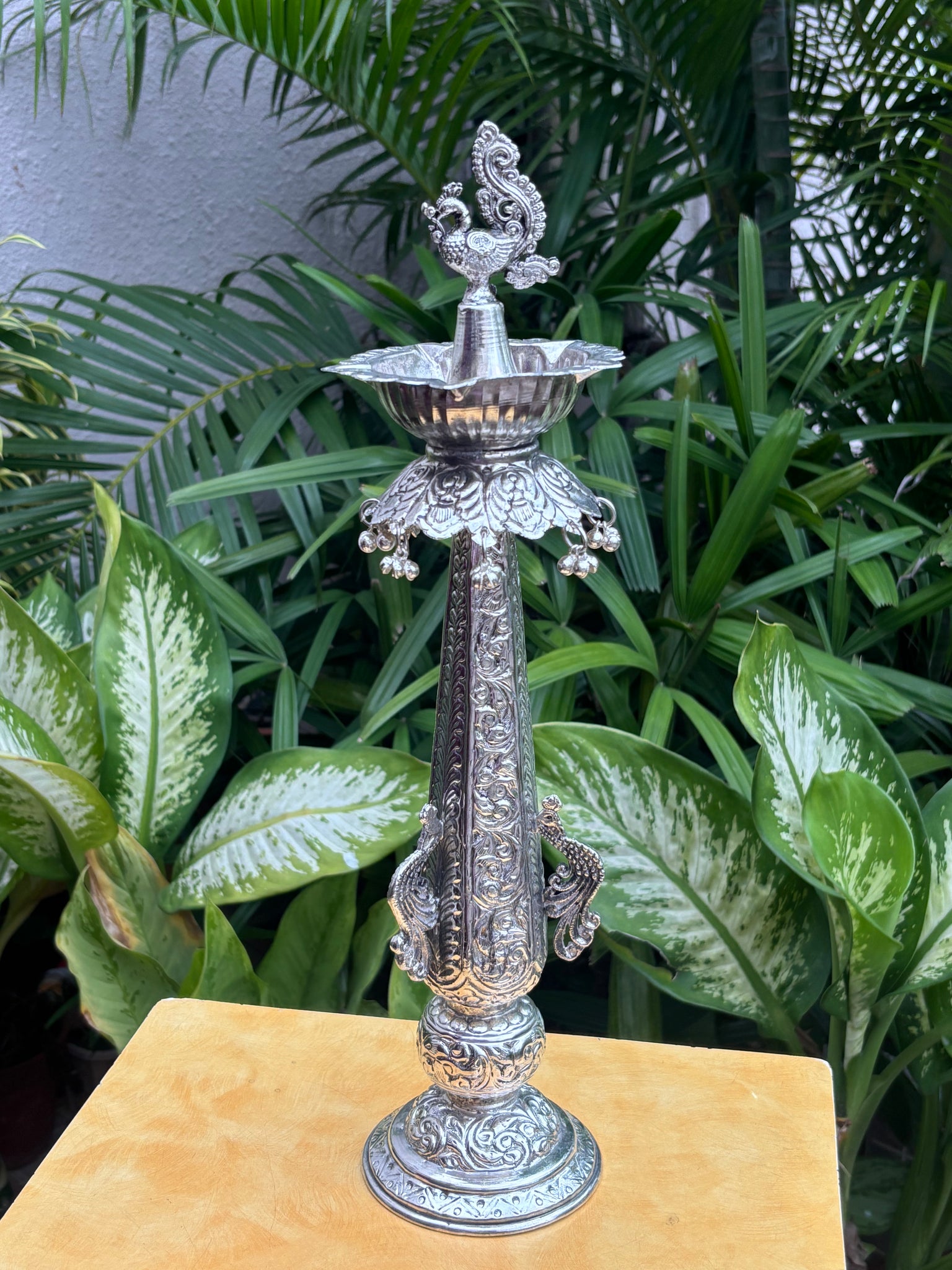 Silver Plated Peacock Samai