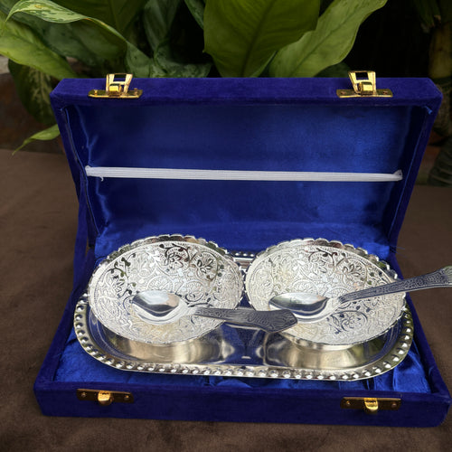 Double Bowl Tray Set in Velvet box