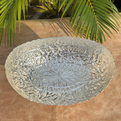 Silver Plated Embossed Fruit Bowl