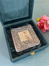 Pure Silver Mother of Pearl Chowki