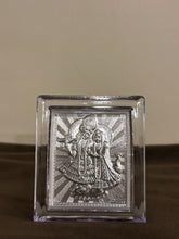 Pure Silver Radha Krishna Acrylic Frame Idol