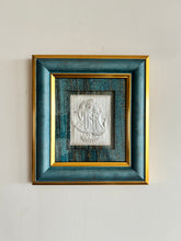 Pure Silver Radha Kishan Gold Border Frame Idol