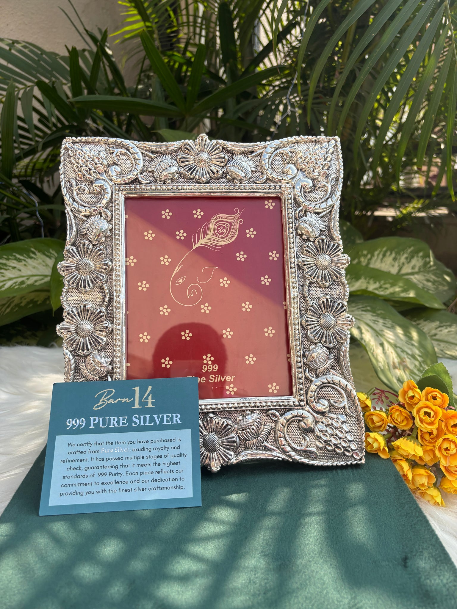 Pure Silver Heart Design Photoframe