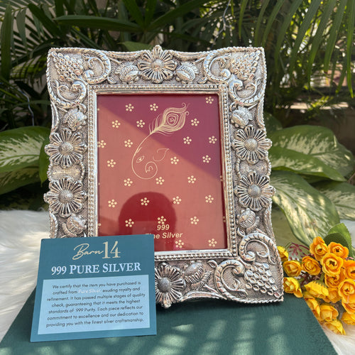 Pure Silver Heart Design Photoframe