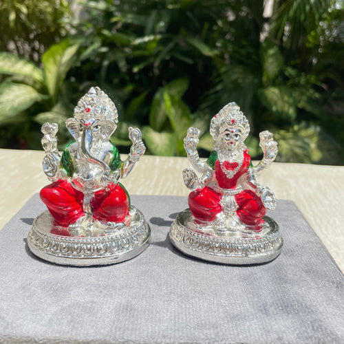 Enamel Ganesh Laxmi with box