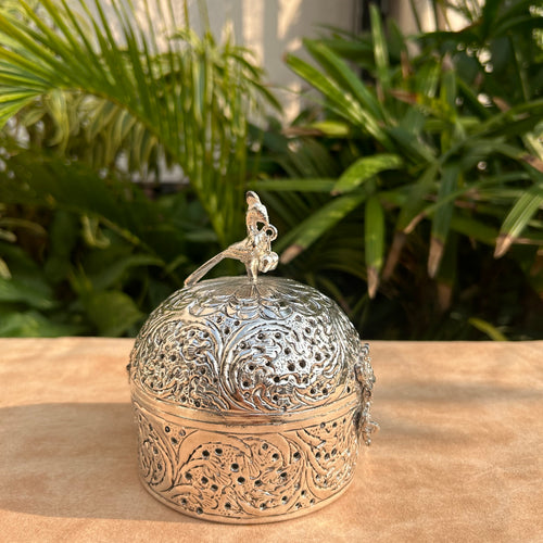 Fine Carved Peacock Ornamental Box