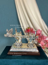 Pure Silver Radha Krishna Basuri Stand