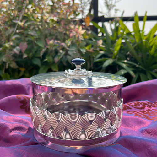 Sterling Silver Glass Box