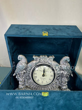 Pure Silver Parrot Clock