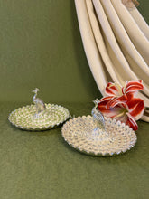 Enamel Peacock Feather Platter