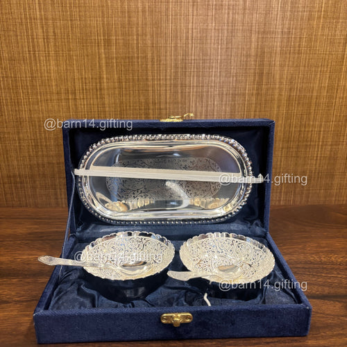 Double Bowl Tray Set