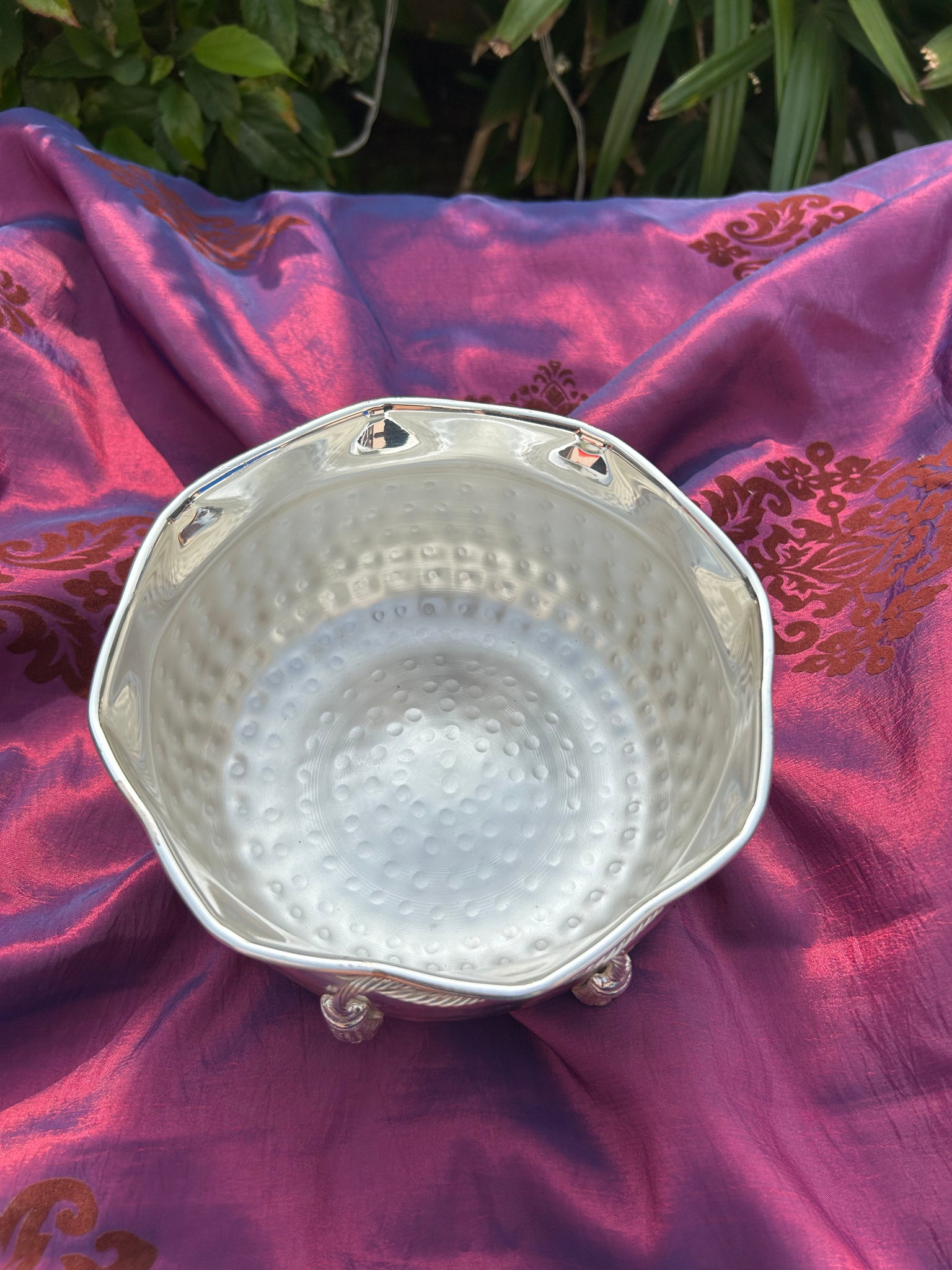 Vintage Silver Knotted Bowl