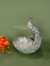 Enamel Peacock Feather Bowl