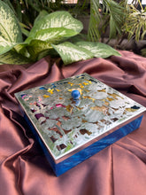 Square Blue Resin Box
