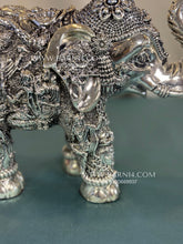 Pure Silver Radha Krishna Elephant Pair