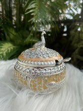 Enamel Round Peacock Sugar Pot