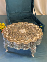 Pure Silver Elephant Leg Meenakari Chowki