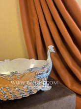 Enamel Peacock Boat Shape Bowl